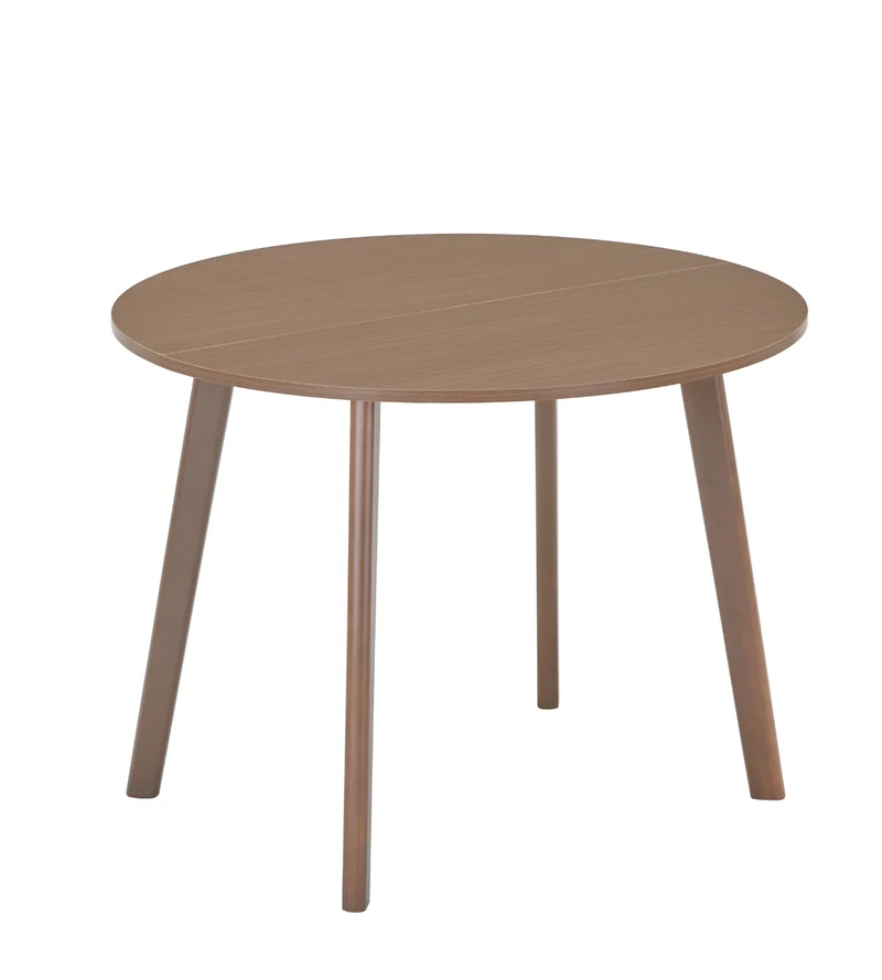 Tavolo da pranzo rotondo Vinnie con allunghe da 100/140/180 cm, effetto rovere affumicato - 2 prolunghe incluse