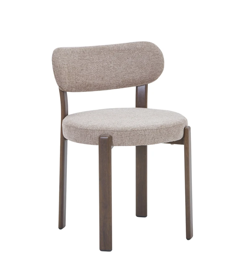Sedia da pranzo Harriet color sabbia effetto rovere affumicato