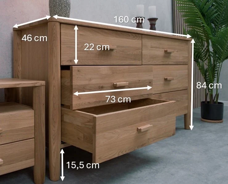 Comò in rovere massiccio AURA | VESKOR