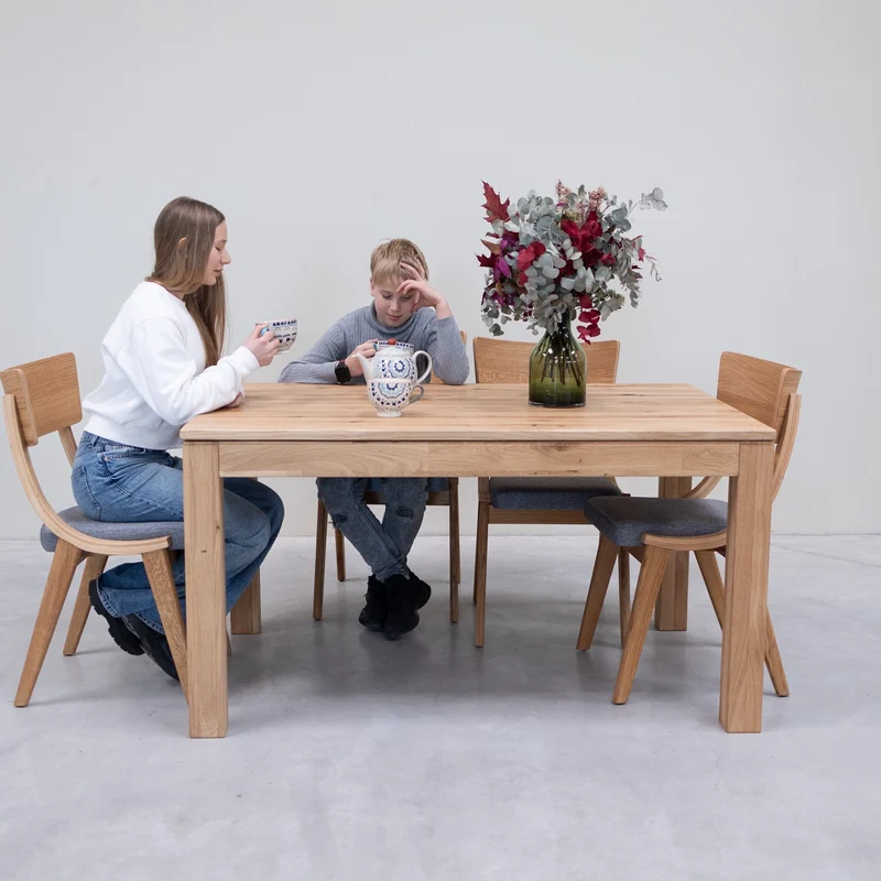Tavolo da pranzo allungabile in legno massello di rovere L2 | NordicStory