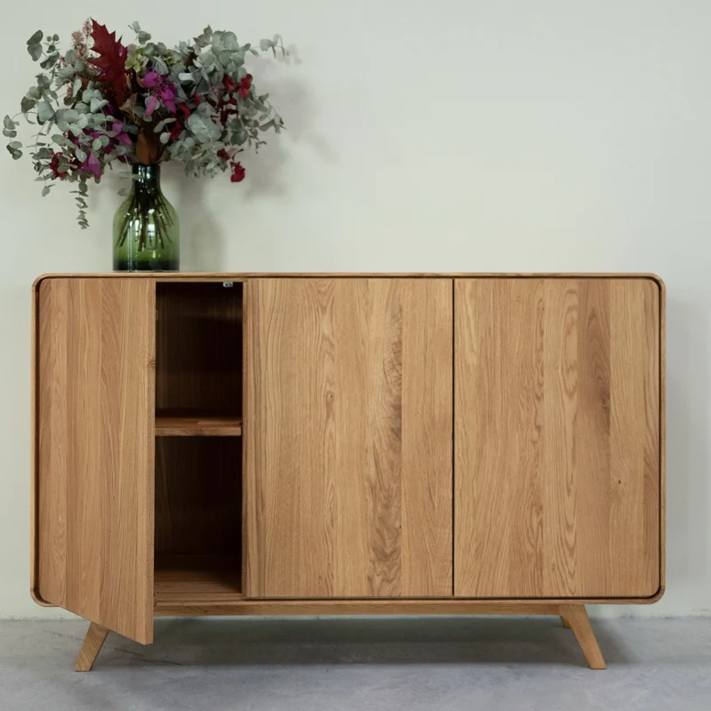 Credenza in legno massello di rovere Geneva 2 | NordicStory