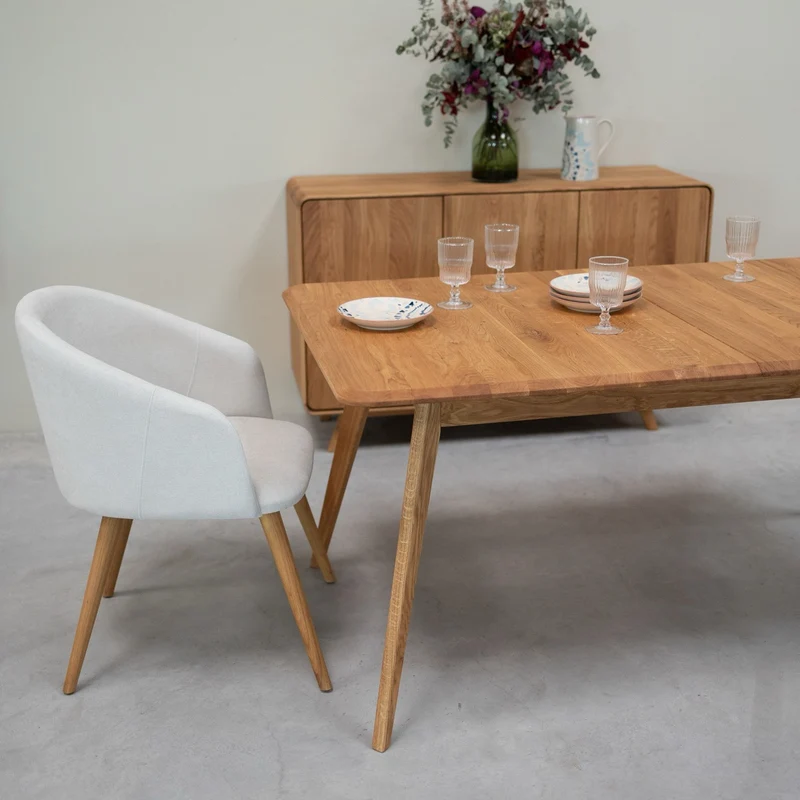 Tavolo da pranzo allungabile in legno massello di rovere Geneva | NordicStory
