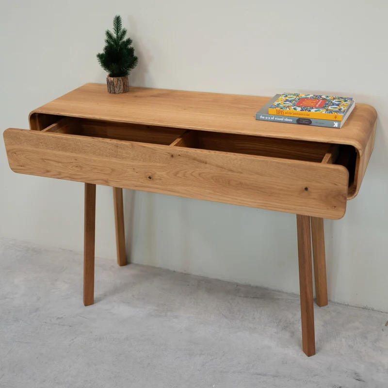 Consolle da toeletta in legno massello di rovere Geneva | NordicStory
