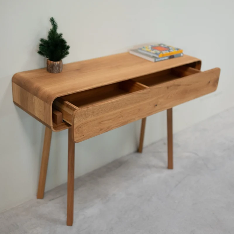 Consolle da toeletta in legno massello di rovere Geneva | NordicStory