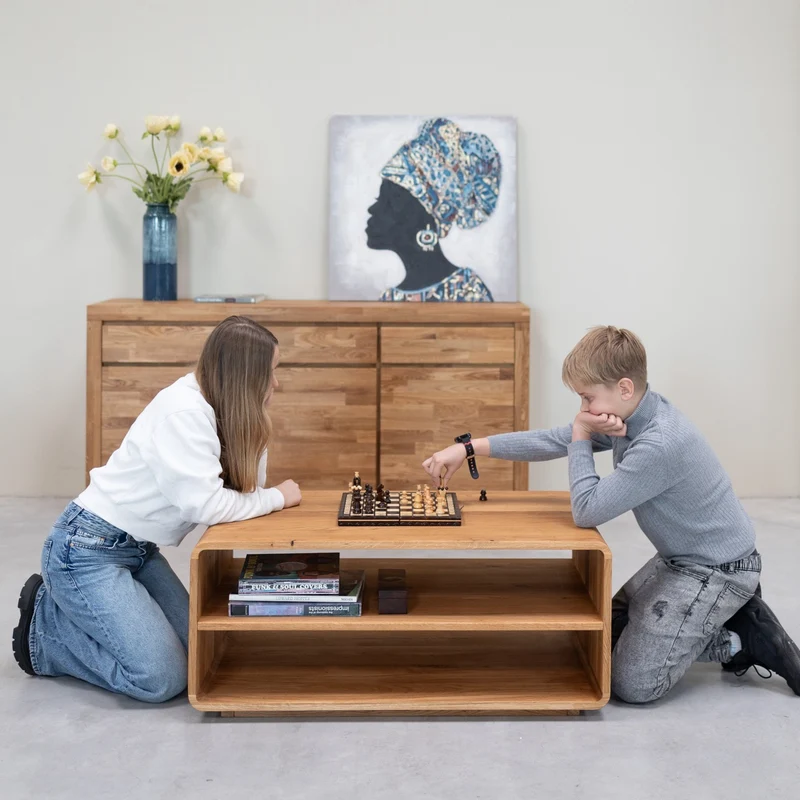 Tavolino in legno massello di rovere Geneva | NordicStory