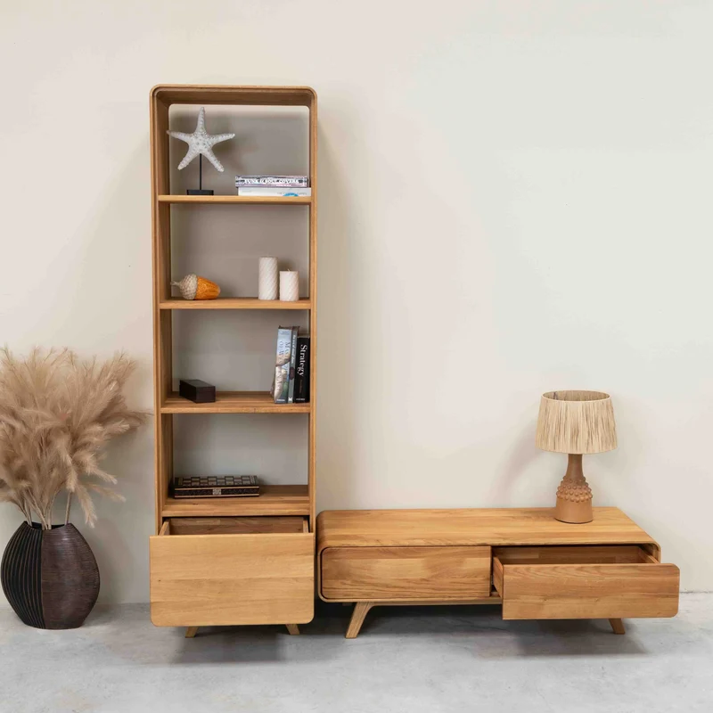 Vetrina in legno massello di rovere Geneva 1 | NordicStory