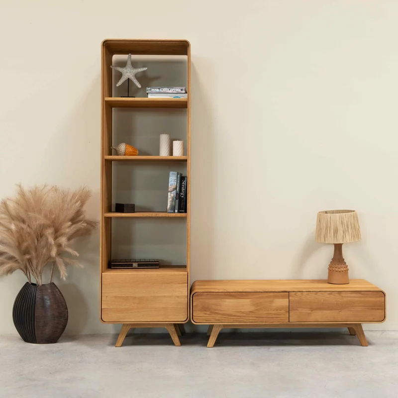 Vetrina in legno massello di rovere Geneva 1 | NordicStory
