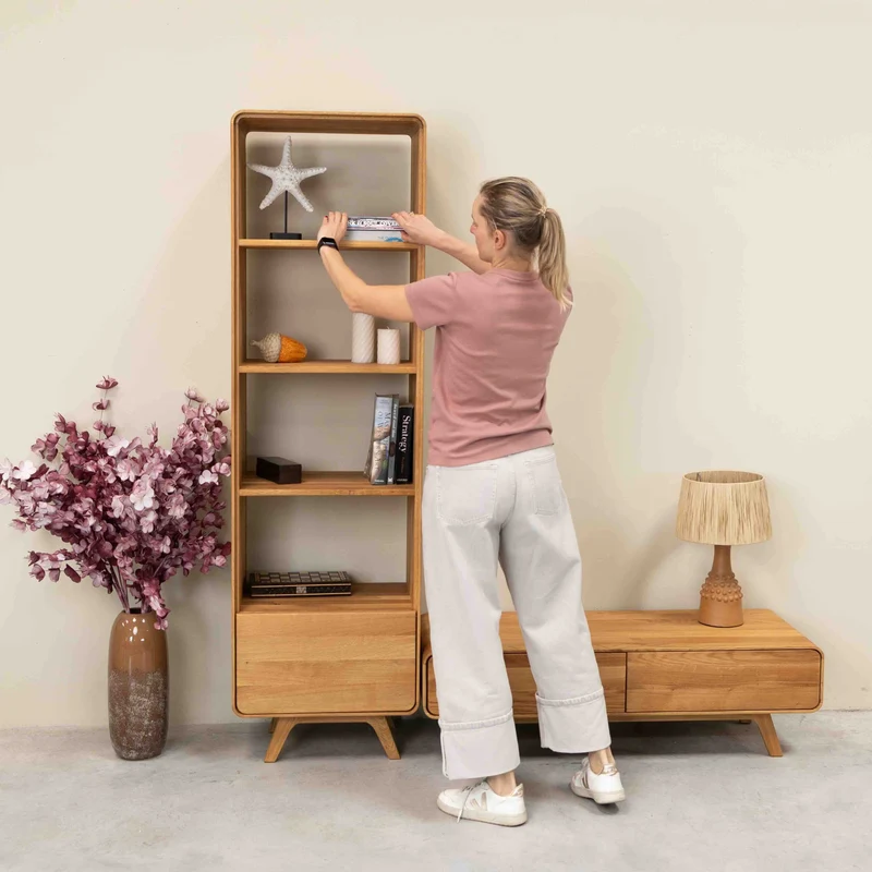 Vetrina in legno massello di rovere Geneva 1 | NordicStory