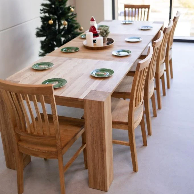 Set di tavolo in legno massiccio Ontario e 6 sedie Provance | NordicStory