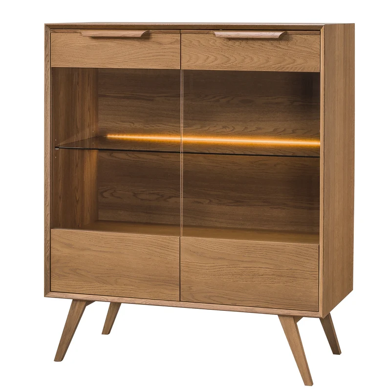 Vetrina in rovere LEO 16 | LoftStory