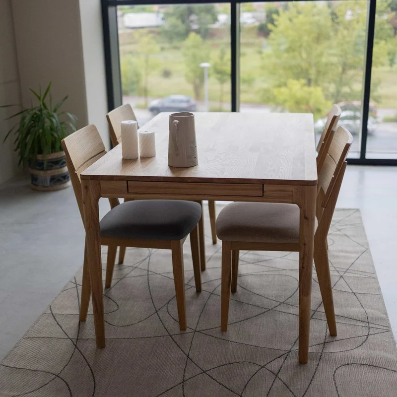 Tavolo da pranzo allungabile in rovere massiccio BERGAMO | NordicStory