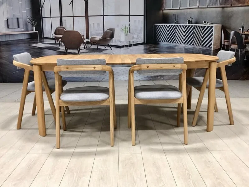Tavolo da pranzo rotondo allungabile in rovere massiccio Victoria | NordicStory