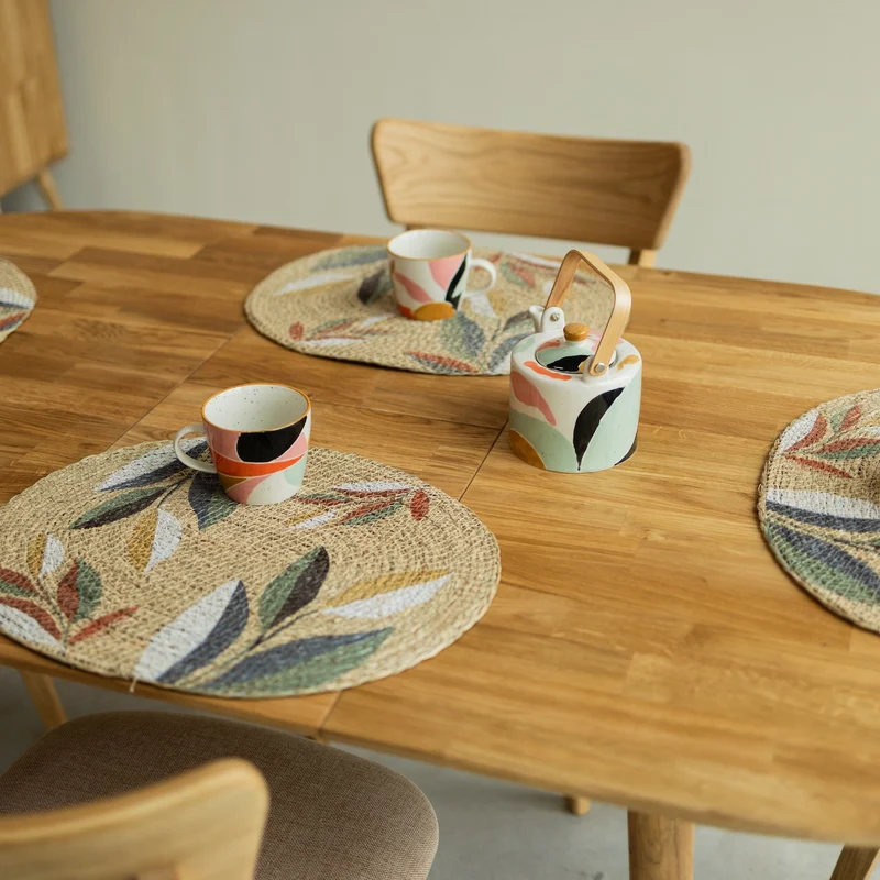 Tavolo da pranzo ovale allungabile in rovere massiccio Escandi 2 | NordicStory