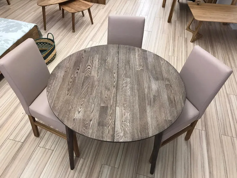 Tavolo da pranzo rotondo ed estensibile in legno massello di rovere Escandi 6 | NordicStory
