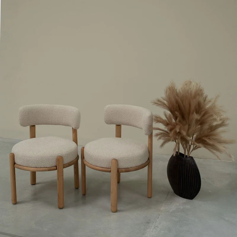 Confezione da 2 sedie in rovere massiccio Lova | NordicStory