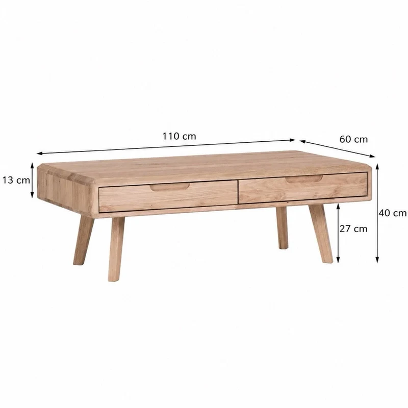 Tavolino da salotto in legno massello SWEDEN | NordicStory