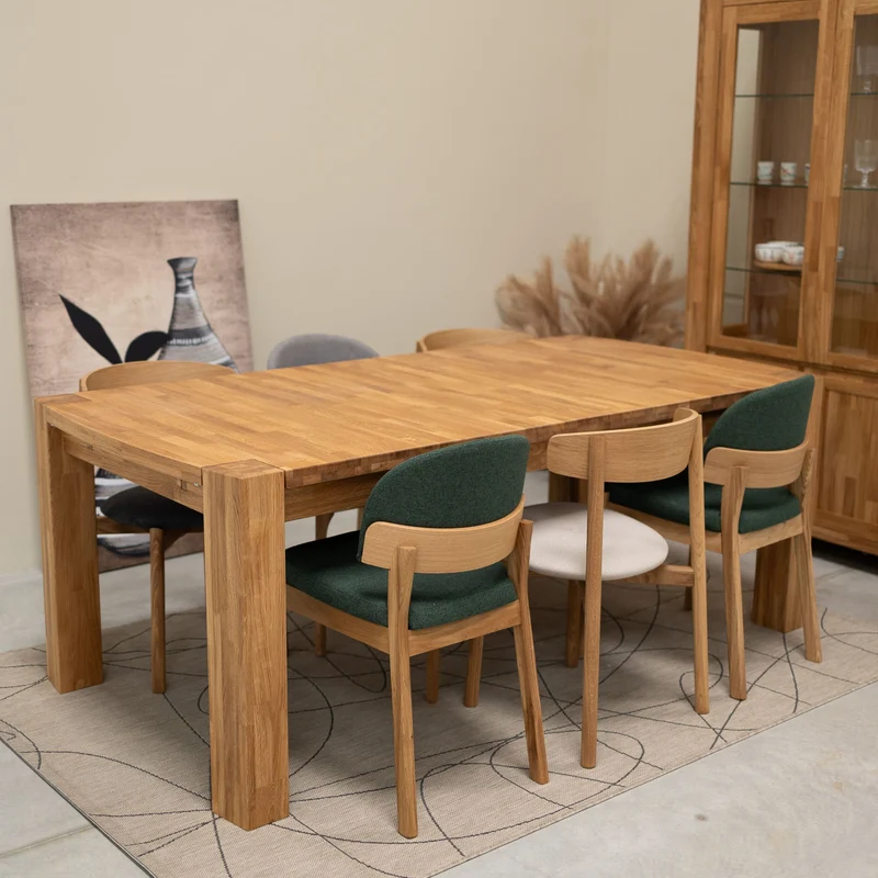 Tavolo da pranzo rettangolare allungabile in legno di rovere BALDER fino a 5 m | NordicStory