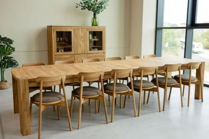 Tavolo da pranzo rettangolare allungabile in legno di rovere BALDER fino a 5 m | NordicStory