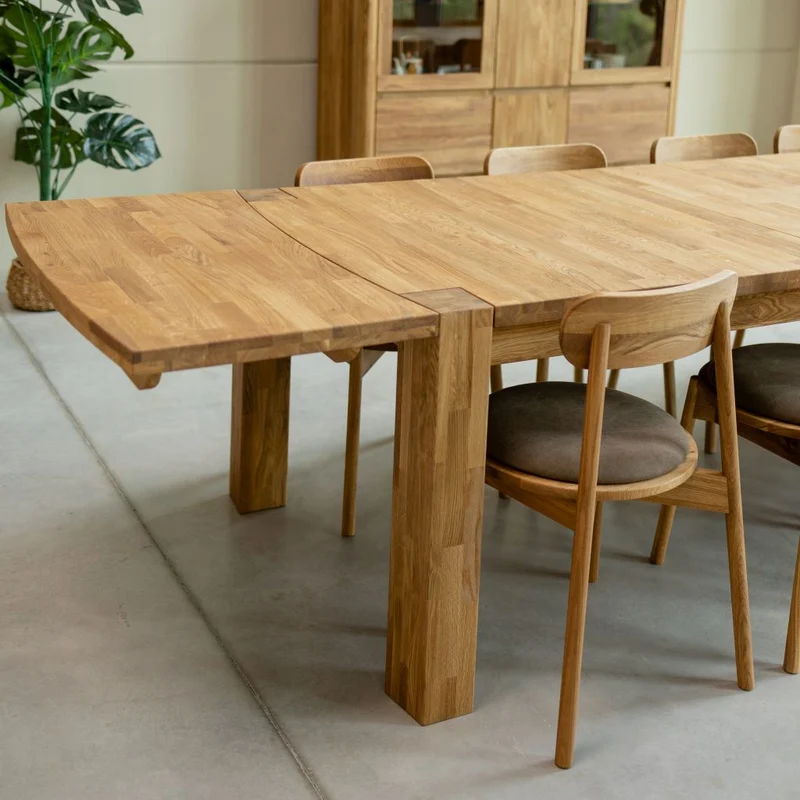 Tavolo da pranzo rettangolare allungabile in legno di rovere BALDER fino a 5 m | NordicStory