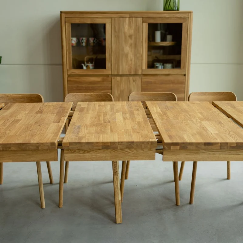 Tavolo da pranzo rettangolare allungabile in legno di rovere BALDER fino a 5 m | NordicStory