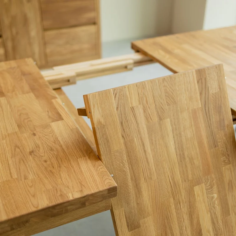 Tavolo da pranzo rettangolare allungabile in legno di rovere BALDER fino a 5 m | NordicStory
