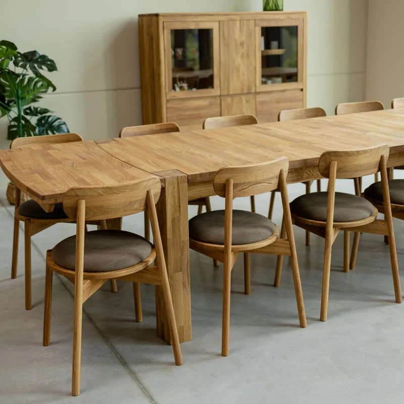Tavolo da pranzo rettangolare allungabile in legno di rovere BALDER fino a 5 m | NordicStory