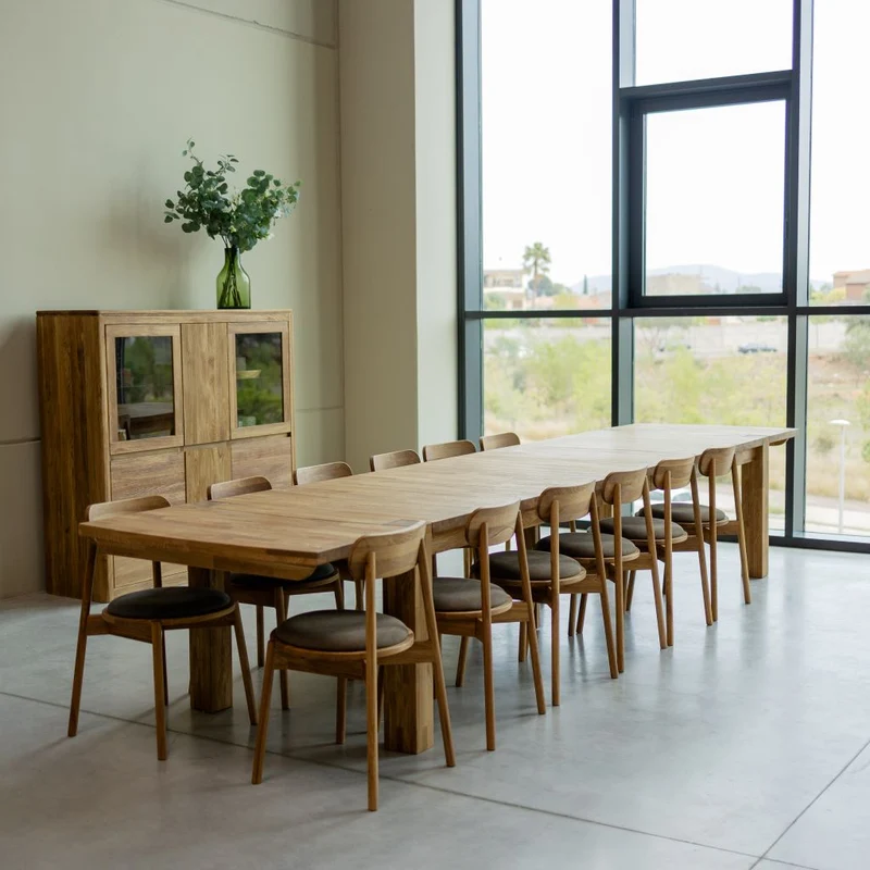 Tavolo da pranzo rettangolare allungabile in legno di rovere BALDER fino a 5 m | NordicStory