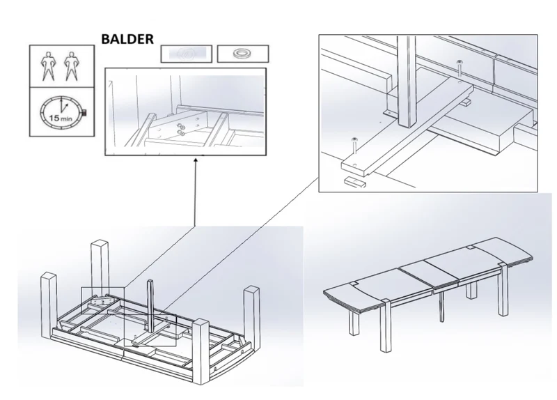 Tavolo da pranzo rettangolare allungabile in legno di rovere BALDER fino a 5 m | NordicStory