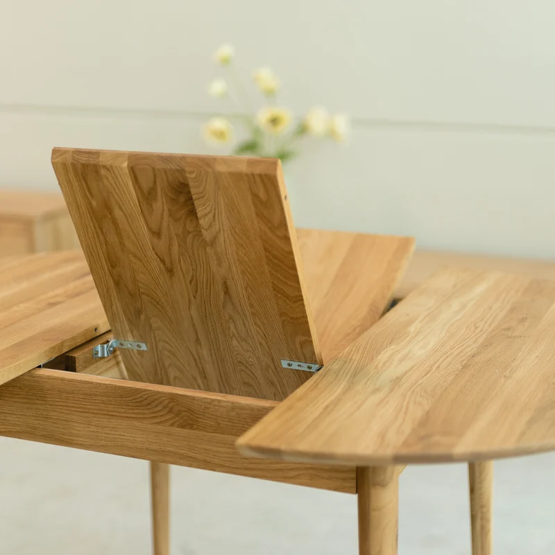 Tavolo da pranzo allungabile in legno di rovere MALMO | NordicStory