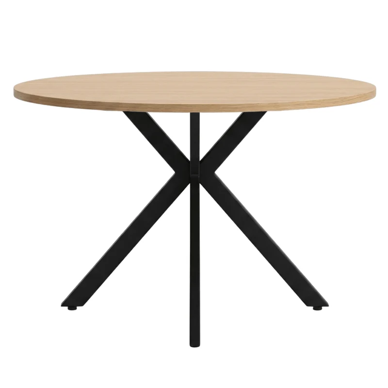 Ebbe tavolo da pranzo rotondo in rovere con gambe incrociate Ø100 cm