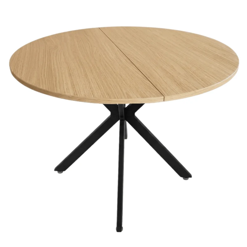 Ebbe tavolo da pranzo rotondo in rovere con gambe incrociate Ø100 cm