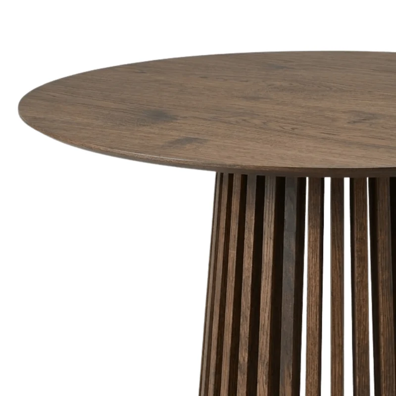 Tavolo da pranzo rotondo Harris in effetto rovere fumé - Ø88 cm