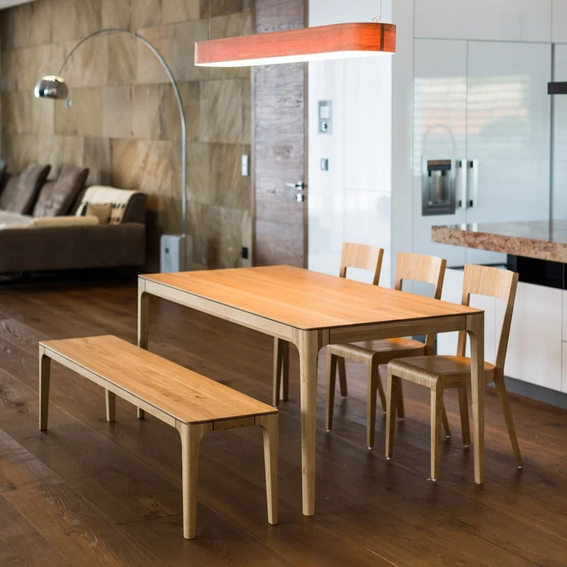 Tavolo da pranzo allungabile in rovere massiccio CREATIV | VESKOR