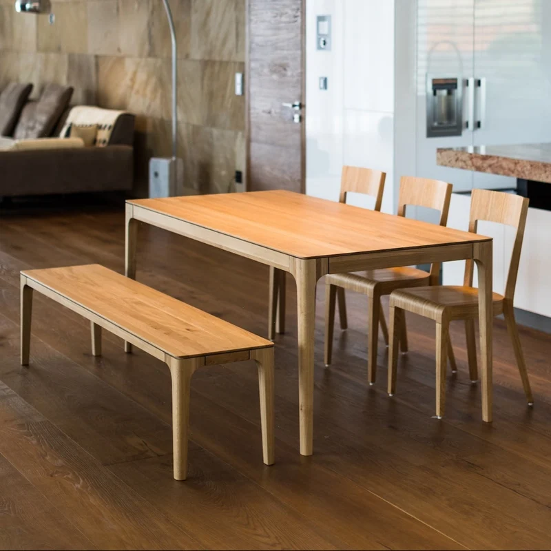 Tavolo da pranzo fisso in legno massello di rovere CREATIV | VESKOR