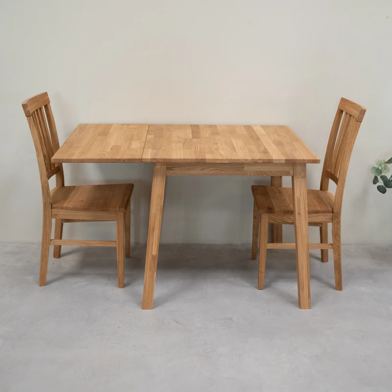 Tavolo da pranzo quadrato allungabile in rovere massiccio TOMAS | NordicStory