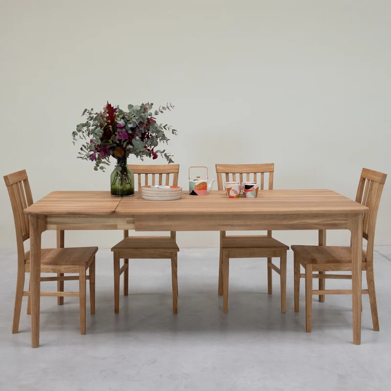 Tavolo da pranzo allungabile in rovere massiccio ASTRID | NordicStory