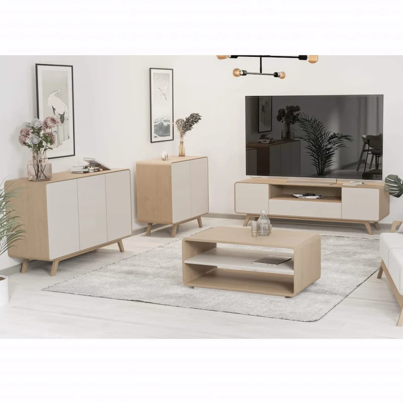 Mobile TV in legno massello OSLO 2 | NordicStory