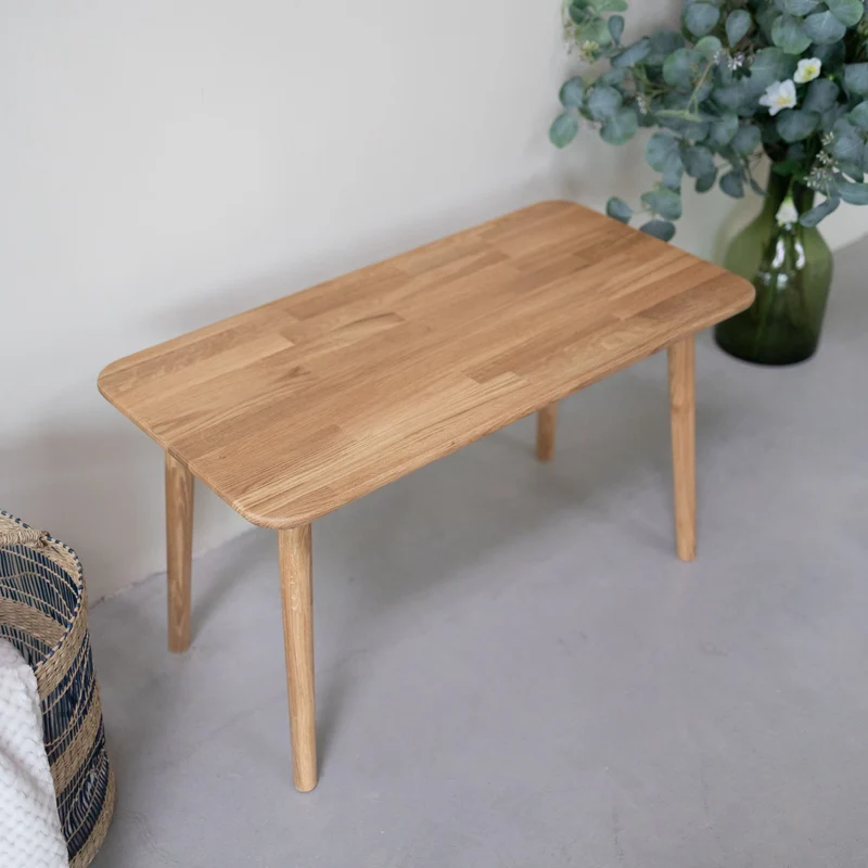 Banco Tavolino in legno massello di rovere MALMO | NordicStory