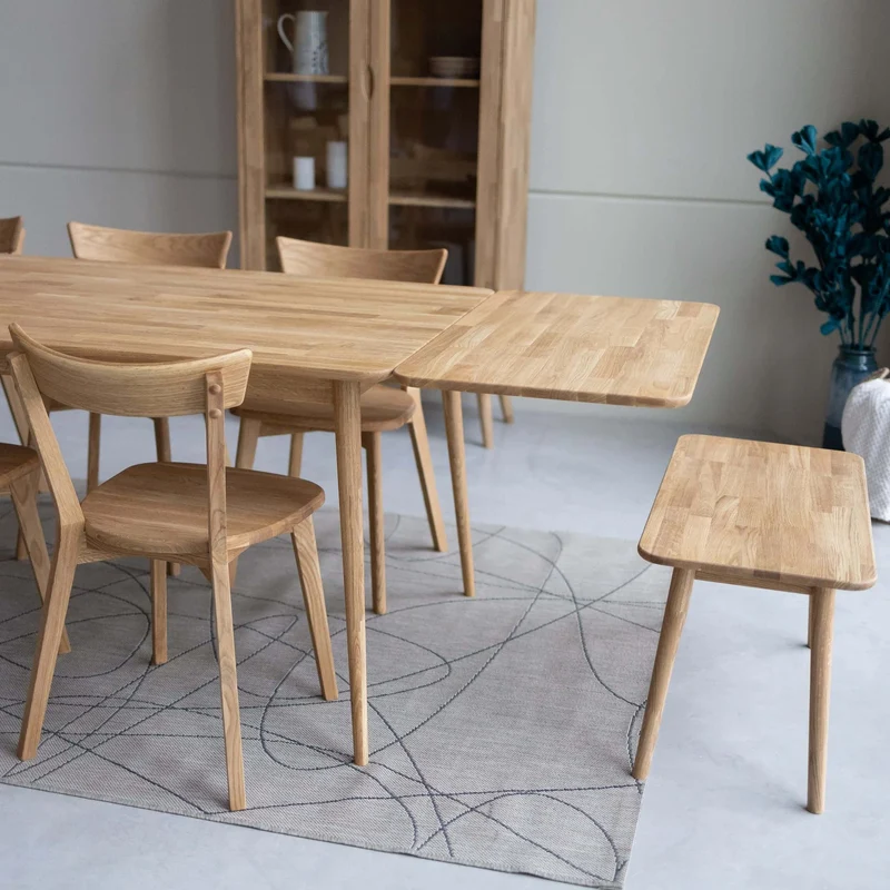 Tavolo da pranzo allungabile in rovere massiccio MALMO 2 | NordicStory
