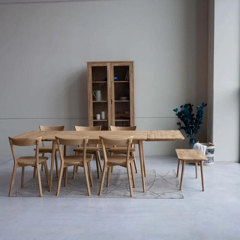 Tavolo da pranzo allungabile in rovere massiccio MALMO 2 | NordicStory