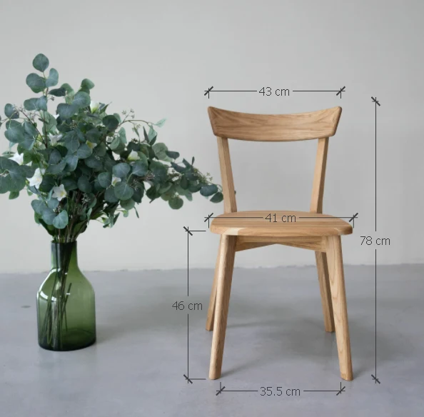 Set da 2 o 4 sedie da pranzo in rovere massiccio VICTORIA | NordicStory