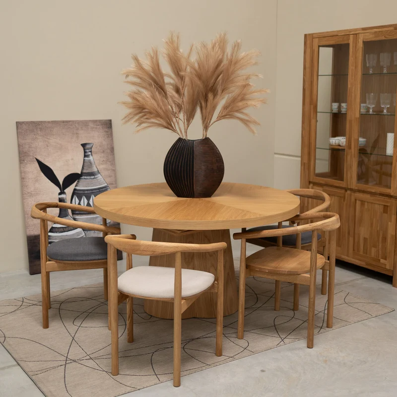 Confezione da 2 o 4 sedie in rovere massiccio imbottite Lea | NordicStory