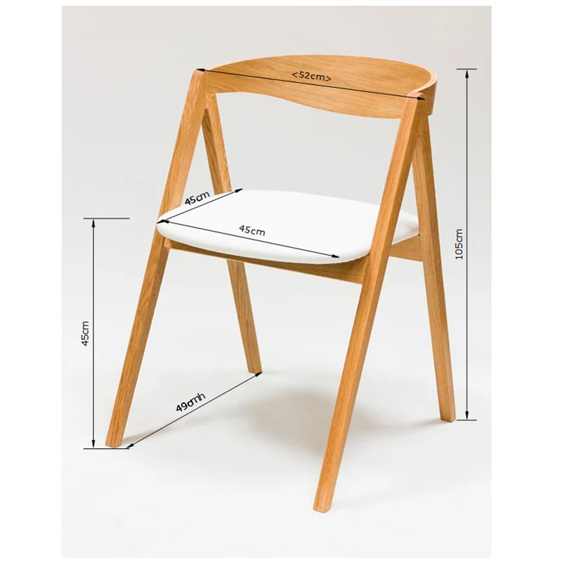 Set da 2 o 4 sedie da pranzo in rovere massiccio Oscar, imbottite | NordicStory