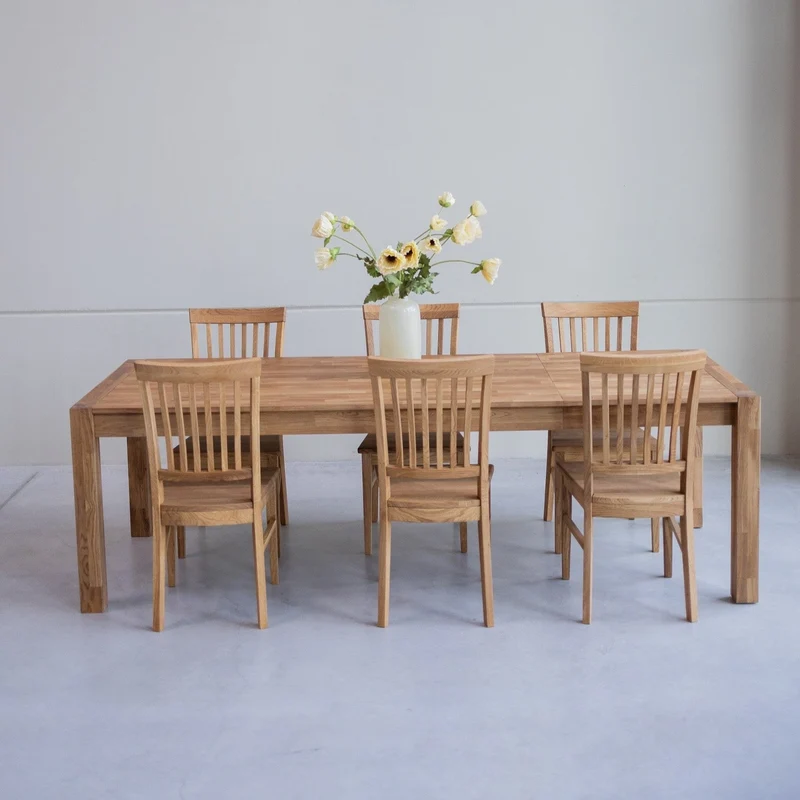 Set da 2 o 4 sedie da pranzo in rovere massiccio provenzale | NordicStory