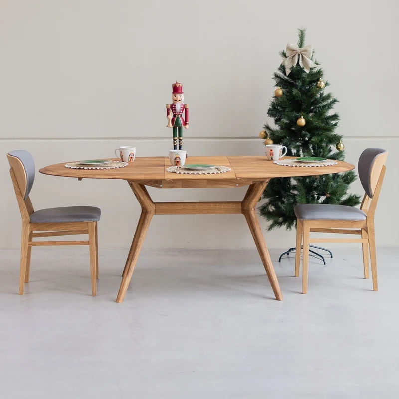 Tavolo da pranzo allungabile in rovere massiccio Carmen | NordicStory