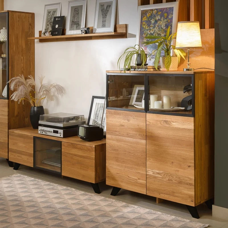 Mobile TV in legno massello di rovere Moritz | NordicStory