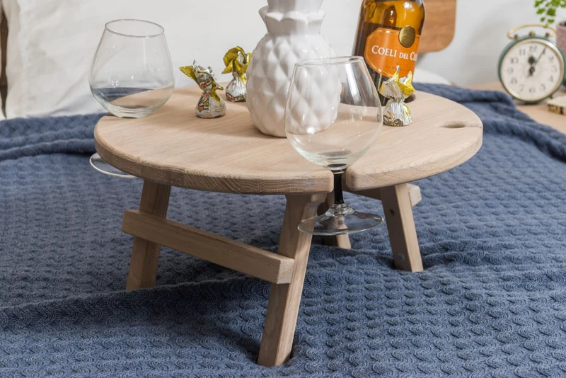 Mini tavolo da vino pieghevole in rovere massiccio | NordicStory