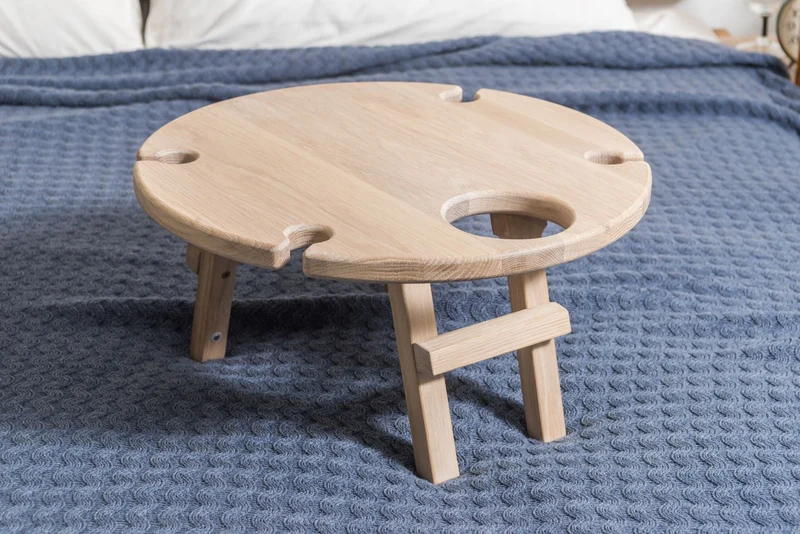Mini tavolo da vino pieghevole in rovere massiccio | NordicStory