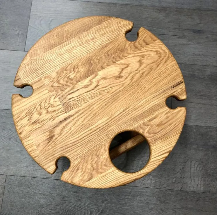 Mini tavolo da vino pieghevole in rovere massiccio | NordicStory