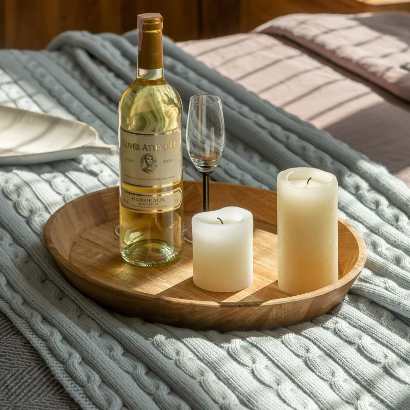 Vassoio decorativo ovale in rovere massiccio | NordicStory